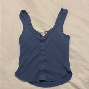 Blue crop top